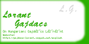 lorant gajdacs business card